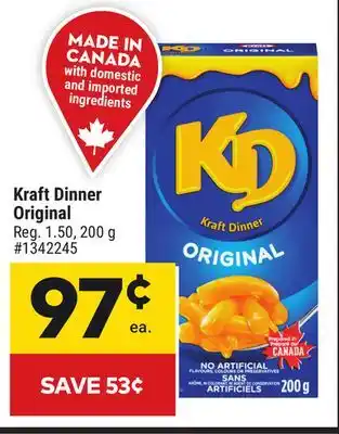 Giant Tiger Kraft Dinner Original offer