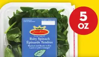 Giant Tiger 5 oz baby spinach or spring mix offer