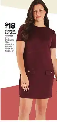 Giant Tiger Sweater knit dress offer