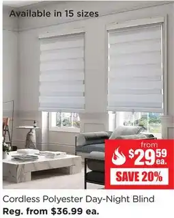 Kitchen Stuff Plus Cordless Polyester Day-Night Blind offer