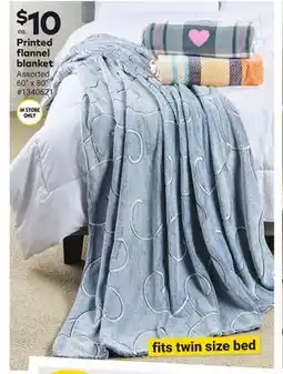 Giant Tiger Printed flannel blanket offer