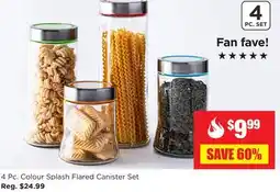 Kitchen Stuff Plus 4 Pc. Colour Splash Flared Canister Set offer