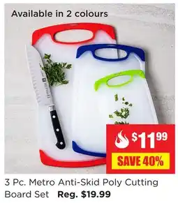 Kitchen Stuff Plus 3 Pc. Metro Anti-Skid Poly Cutting Board Set offer