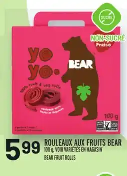 Metro ROULEAUX AUX FRUITS BEAR | BEAR FRUIT ROLLS offer