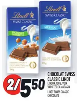 Metro CHOCOLAT SWISS CLASSIC LINDT | LINDT SWISS CLASSIC CHOCOLATE offer