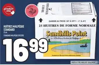 Metro HUÎTRES MALPÈQUE STANDARD | STANDARD MALPEQUE OYSTERS offer