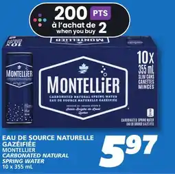 IGA MONTELLIER CARBONATED NATURAL SPRING WATER offer