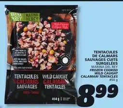 IGA MARINA DEL REY FROZEN COOKED WILD CAUGHT CALAMARI TENTACLES offer
