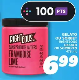 IGA RIGHTEOUS GELATO OR SORBETTO offer