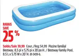 Canadian Tire H20Go! Bestway Family Pool, 8.5´L x 5.75´W x 20˝H offer