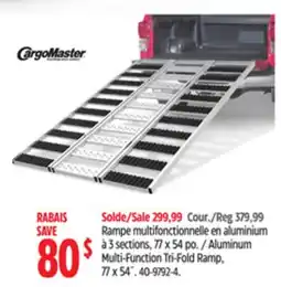 Canadian Tire CargoMaster Aluminum Multi-Function Tri-Fold Ramp, 77 x 54 offer