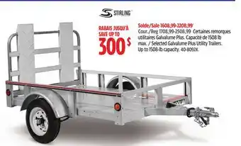 Canadian Tire Stirling Selected Galvalume Plus Utility Trailers offer