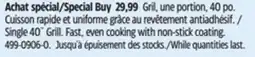 Canadian Tire George Foreman Fast, even cooking with non-stick coating offer