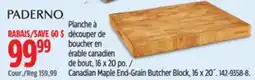 Canadian Tire Paderno Canadian Maple End-Grain Butcher Block, 16 x 20˝ offer