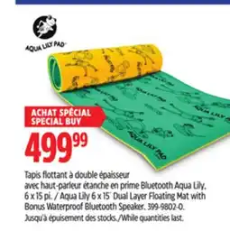 Canadian Tire Aqua Lily 6 x 15´ Dual Layer Floating Mat with Bonus Waterproof Bluetooth Speaker offer