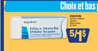 Jean Coutu EQUATION White eraser offer