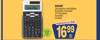 Jean Coutu SHARP Scientific calculator offer