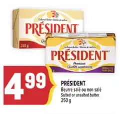 Marché Adonis PRÉSIDENT Beurre salé ou non salé | Salted or unsalted butter offer