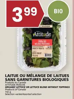Rachelle-Bery Grocery ORGANIC LETTUCE OR LETTUCE BLEND WITHOUT TOPPINGS offer