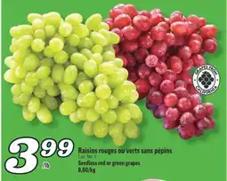 Marché Richelieu RAISINS ROUGES OU VERTS SANS PÉPINS | SEEDLESS RED OR GREEN GRAPES offer
