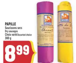 Marché Adonis PAPILLE Saucissons secs | Dry sausages offer