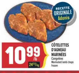 Marché Adonis CÔTELETTES D'AGNEAU MARINÉES | Congelées Marinated lamb chops offer