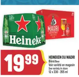 Marché Adonis HEINEKEN OU MADRI Bière | Beer offer