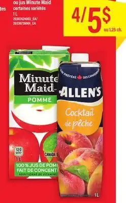 Maxi COCKTAIL DE FRUIT ALLEN'S OU JUS MINUTE MAID, 1L offer