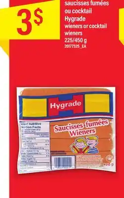 Maxi SAUCISSES FUMÉES OU COCKTAIL HYGRADE offer