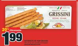 Super C BÂTONNETS DE PAIN GRISSINI | GRISSINI BREADSTICKS offer