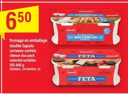 Maxi FROMAGE EN EMBALLAGE DOUBLE SAPUTO, 252-600 G offer