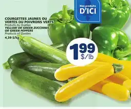 Marché Bonichoix YELLOW OR GREEN ZUCCHINIS OR GREEN PEPPERS offer