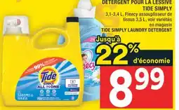 Super C DÉTERGENT POUR LA LESSIVE TIDE SIMPLY | TIDE SIMPLY LAUNDRY DETERGENT offer