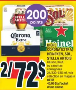 Super C BIÈRE CORONA EXTRA, HEINEKEN, SOL, STELLA ARTOIS | BEER offer