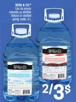 Uniprix NOSH & CO. Eau de source naturelle ou distillée/Natural or distilled spring water offer