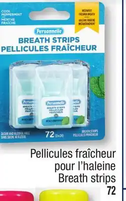 Jean Coutu PERSONNELLE Breath strips offer