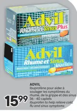 Brunet ADVIL Ibuprofène pour aider à soulager les symptômes du rhume, de la grippe et des sinus offer