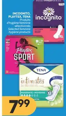Brunet INCOGNITO, PLAYTEX, TENA Produits d'hygiène féminine sélectionnés offer