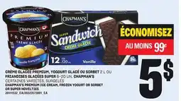 Provigo CRÈME GLACÉE PREMIUM, YOGOURT GLACÉ OU SORBET 2 L OU FRIANDISES GLACÉES SUPER 6-20 UN offer