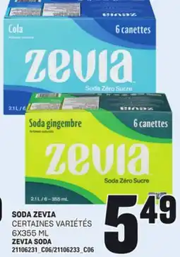 Provigo SODA ZEVIA, 6X355 ML offer