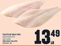 Provigo FILETS DE SOLE MSC offer