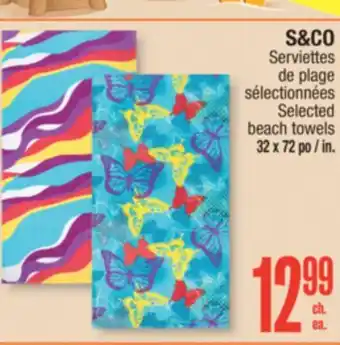 Jean Coutu S&CO Selected Beach towels offer