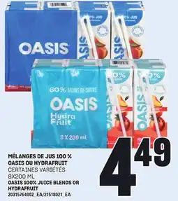 Provigo MÉLANGES DE JUS 100 % OASIS OU HYDRAFRUIT, 8X200 ML offer