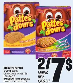 Provigo BISCUITS PATTES D'OURS DARE, 168-240 G offer