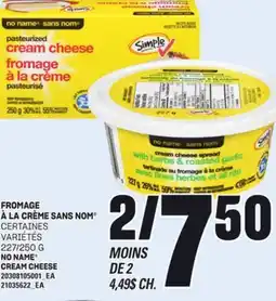 Provigo FROMAGE À LA CRÈME SANS NOM , 227/250 G offer