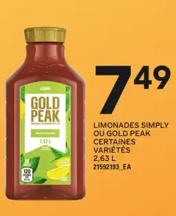 Provigo LIMONADES SIMPLY OU GOLD PEAK, 2,63 L offer