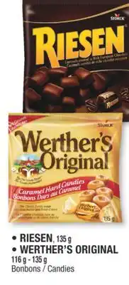 Jean Coutu • RIESEN, 135 g • WERTHER'S ORIGINAL 116 g - 135 g Candies offer
