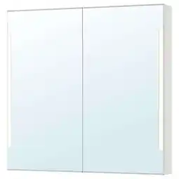 IKEA Storjorm Mirror cabinet w/2 doors & light, white, 39 3/8x5 1/2x37 3/4 offer