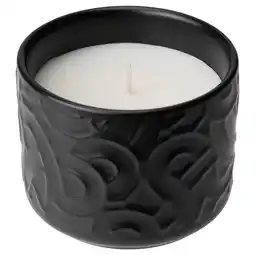 IKEA SÖtrÖnn Scented candle in ceramic jar, matcha tea & ginger/black, 25 hr offer