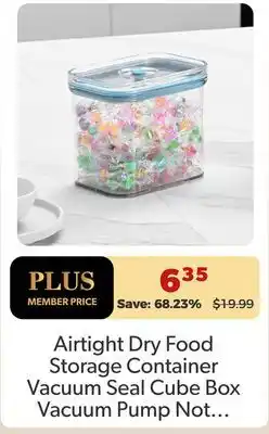 Shopper+ Airtight Dry Food Storage Container Vacuum Seal Cube Box Vacuum Pump Not Included 1700ml - STORA offer